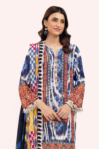 GUL AHMED -3PC Unstitched Printed Karandi Suit AY-42004