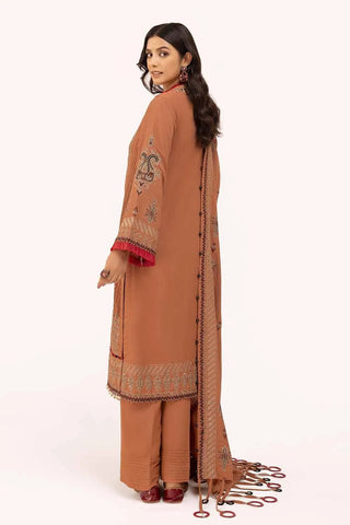 GUL AHEMD -3 Piece Unstitched Embroidered Karandi Suit with Embroidered Karandi Dupatta AY-42005