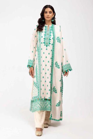 3 Piece Unstitched Embroidered Karandi Suit with Embroidered Karandi Dupatta AY-42008
