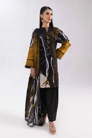 GUL AHMED -3PC Unstitched Printed Cambric Suit with Lawn Dupatta CBN-42011
