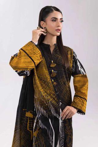 GUL AHMED -3PC Unstitched Printed Cambric Suit with Lawn Dupatta CBN-42011