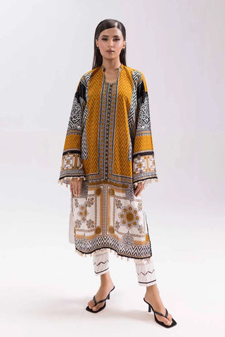 GUL AHMED -3PC Unstitched Printed Cambric Suit with Lawn Dupatta CBN-42018