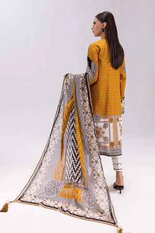 GUL AHMED -3PC Unstitched Printed Cambric Suit with Lawn Dupatta CBN-42018