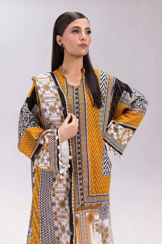 GUL AHMED -3PC Unstitched Printed Cambric Suit with Lawn Dupatta CBN-42018