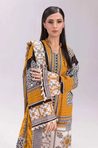 GUL AHMED -3PC Unstitched Printed Cambric Suit with Lawn Dupatta CBN-42018