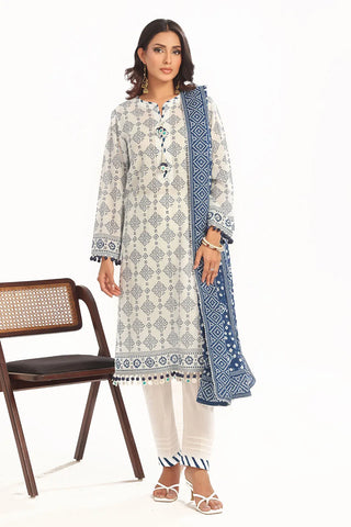 GUL AHMED-3 Piece Unstitched Printed Lawn Suit CL-42316 B