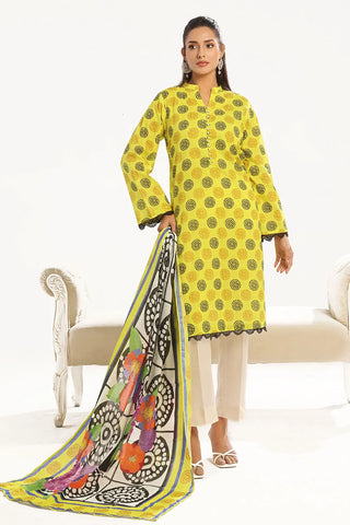 GUL AHMED -3 Piece Unstitched Printed Lawn Suit with Printed Lawn Dupatta CL-52457