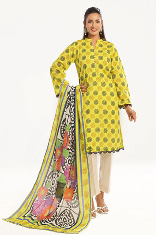 GUL AHMED -3 Piece Unstitched Printed Lawn Suit with Printed Lawn Dupatta CL-52457