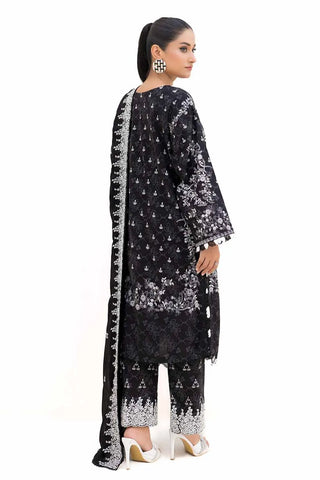 GUL AHMED -3PC Unstitched Printed Khaddar Suit with Embroidered Cotton Net Dupatta CN-42002