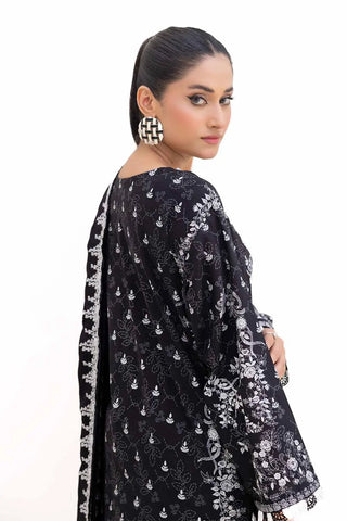 GUL AHMED -3PC Unstitched Printed Khaddar Suit with Embroidered Cotton Net Dupatta CN-42002