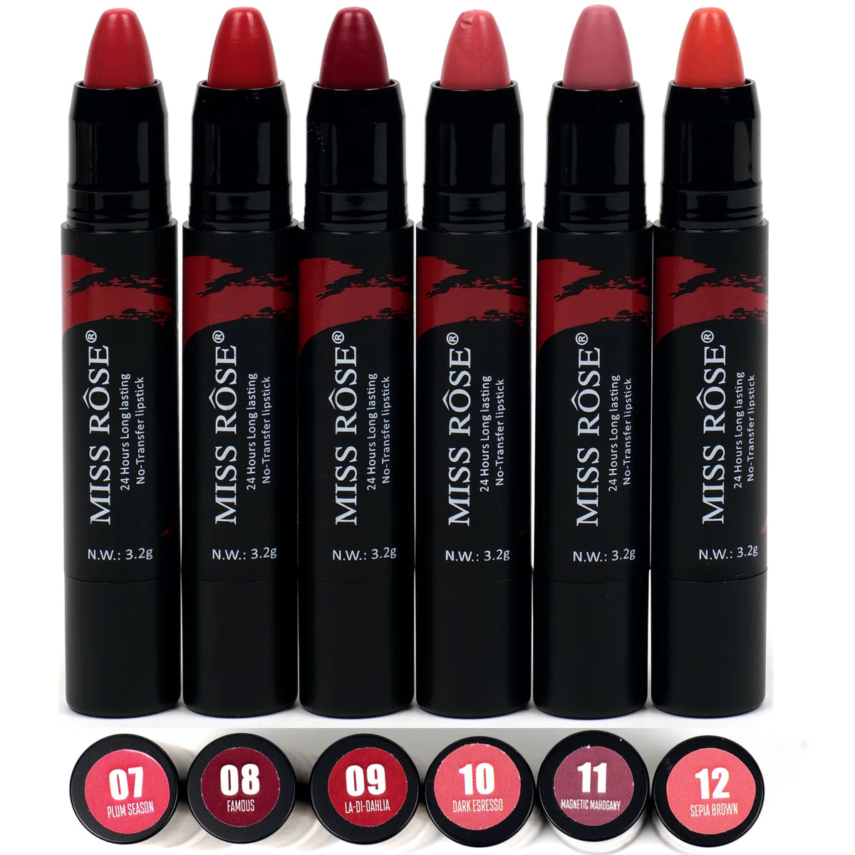 Missrose Moisturizing Water Proof Lipstick SET B