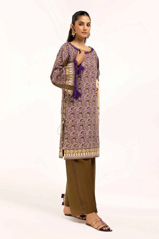 GUL AHMED -3PC Unstitched Embroidered Cotail Suit with Printed Twill Cotton Linen Dupatta CV-42009