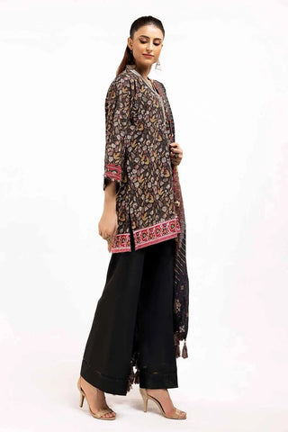 3 Piece Unstitched Printed Khaddar Suit with Embroidered Twill Cotton Linen Dupatta CV-42012