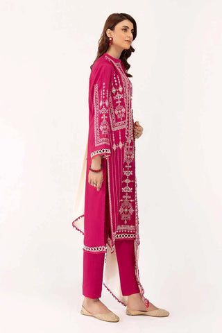 GUL AHMED -3PC Unstitched Embroidered Cotail Suit with Embroidered Cotail Dupatta CV-42013