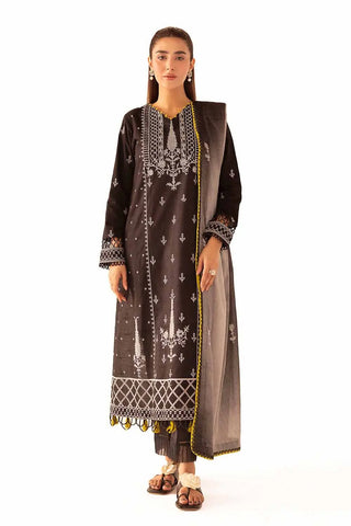 GUL AHMED -3PC Unstitched Embroidered Printed Jacquard Suit with Lawn Dupatta DB-42030