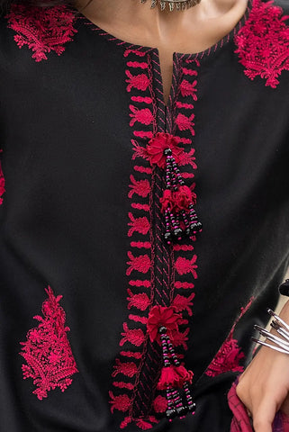 GUL AHMED -3 Piece Unstitched Embroidered Acrylic Suit with Embroidered Pashmina Dupatta AP-42016