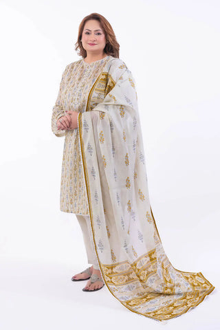 GUL AHMED -3 Piece Unstitched Printed Lawn Suit CL-52414