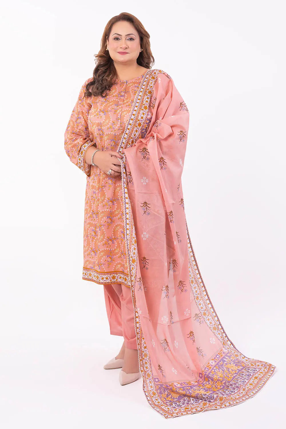 GUL AHMED -3 Piece Unstitched Printed Lawn Suit CL-52380 B
