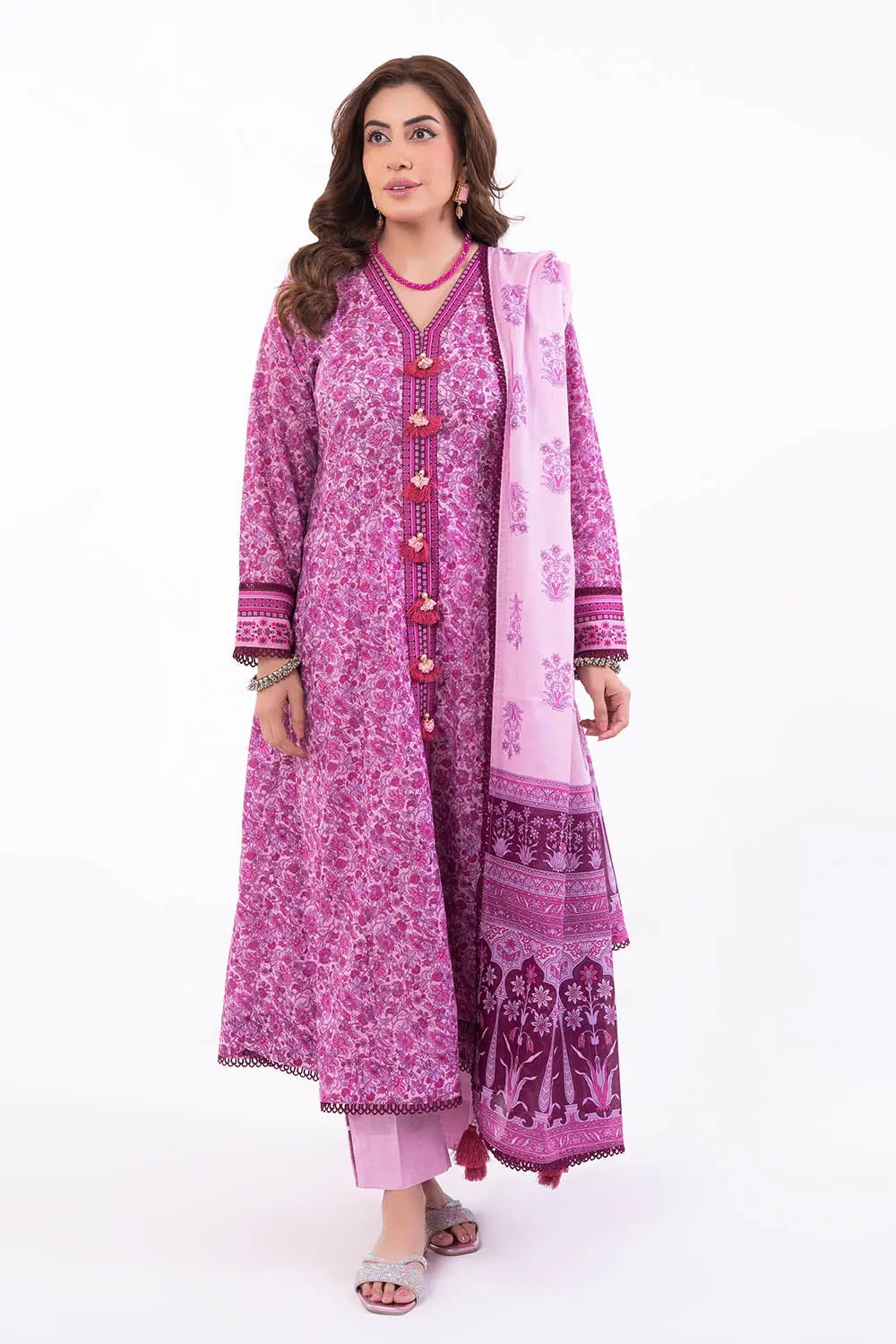 GUL AHMED -3 Piece Unstitched Printed Lawn Suit CL-52372 A