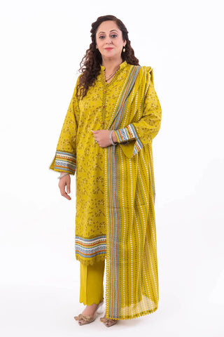GUL AHMED -3 Piece Unstitched Printed Lawn Suit CL-42301 A