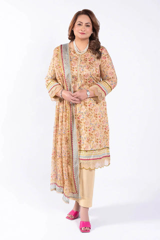 GUL AHMED -3 Piece Unstitched Printed Chiffon Dupatta BM-52006