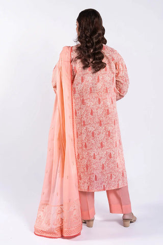 GUL AHMED -3 Piece Unstitched Lacquer Printed Lawn Suit with Embroidered Denting Lawn Dupatta DN-52002