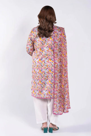 GUL AHMED -3 Piece Unstitched Printed Lawn Suit with Printed Chiffon Dupatta BM-52030