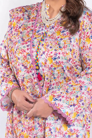 GUL AHMED -3 Piece Unstitched Printed Lawn Suit with Printed Chiffon Dupatta BM-52030