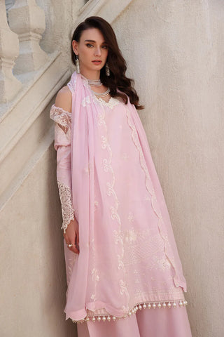 GUL AHMED-3 Piece Unstitched Embroidered Lawn Suit with Embroidered Chiffon Dupatta PM-52043
