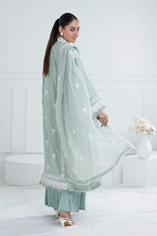 GUL AHMED-3 Piece Unstitched Embroidered Lawn Suit with Embroidered Chiffon Dupatta PM-52068