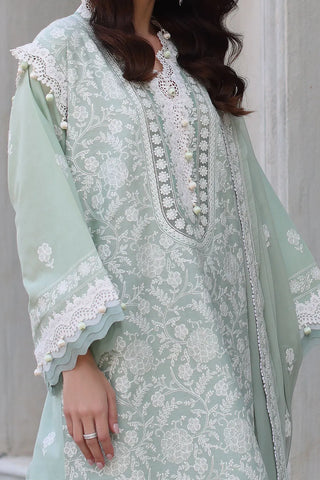 GUL AHMED-3 Piece Unstitched Embroidered Lawn Suit with Embroidered Chiffon Dupatta PM-52068