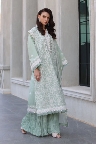 GUL AHMED-3 Piece Unstitched Embroidered Lawn Suit with Embroidered Chiffon Dupatta PM-52068