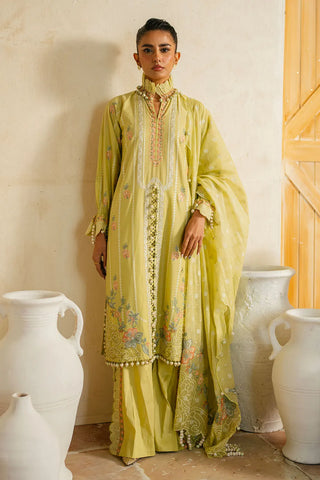 GUL AHMED-3 Piece Unstitched Embroidered Lawn Suit with Embroidered Jacquard Dupatta PM-52010
