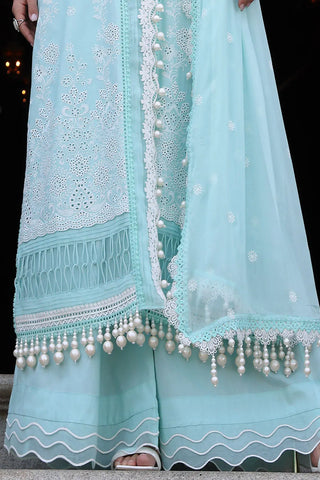 GUL AHMED-3 Piece Unstitched Schiffli Embroidered Lawn Suit with Embroidered Chiffon Dupatta PM-52038