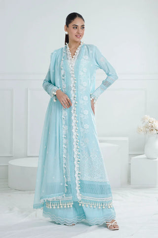 GUL AHMED-3 Piece Unstitched Schiffli Embroidered Lawn Suit with Embroidered Chiffon Dupatta PM-52038