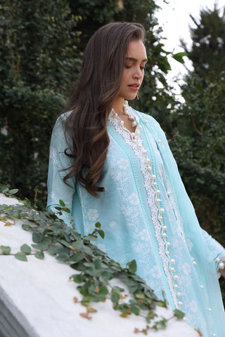 GUL AHMED-3 Piece Unstitched Schiffli Embroidered Lawn Suit with Embroidered Chiffon Dupatta PM-52038