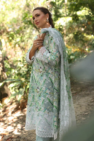 GUL AHMED-3 Piece Unstitched Embroidered Printed Lawn Suit with Embroidered Printed Chiffon Dupatta PR-52007