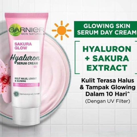 GARNIER SAKURA GLOW HYALUROR SERUM CREAM 40ML