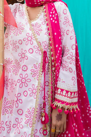 GUL AHEMD-3 Piece Unstitched Gold Lacquer Printed Lawn Suit CL-52411 A