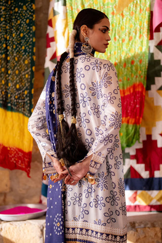 GUL AHMED-3 Piece Unstitched Gold Lacquer Printed Lawn Suit CL-52411 B