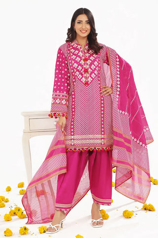 GUL AHMED-3 Piece Unstitched Gold Printed Lawn Suit CL-52401 A