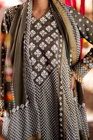 GUL AHMED-3 Piece Unstitched Gold Printed Lawn Suit CL-52401 B