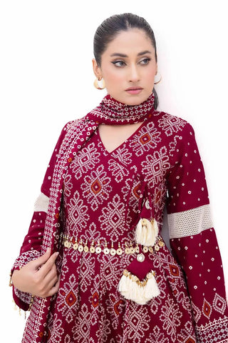 GUL AHMED -3PC Unstitched Printed Light Khaddar Suit K-42002 L
