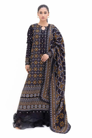 3PC Unstitched Printed Light Khaddar Suit K-42003 L