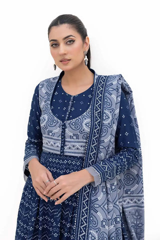 GUL AHMED -3PC Unstitched Printed Light Khaddar Suit K-42005 L