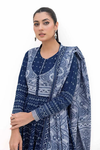 GUL AHMED -3PC Unstitched Printed Light Khaddar Suit K-42005 L