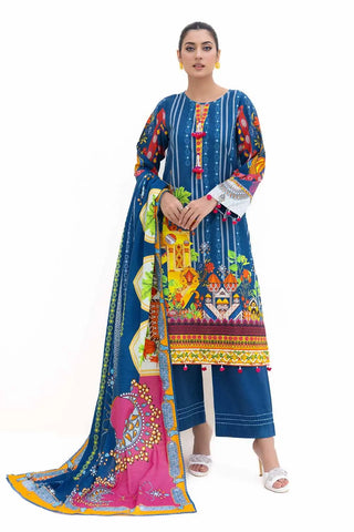 GUL AHMED -3PC Unstitched Printed Thick Khaddar Suit K-42006 T