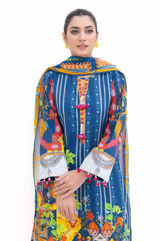 GUL AHMED -3PC Unstitched Printed Thick Khaddar Suit K-42006 T