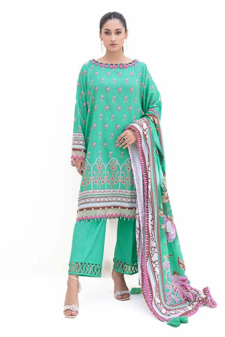 GUL AHMED -3PC Unstitched Printed Thick Khaddar Suit K-42007 T