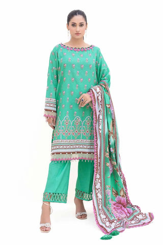 GUL AHMED -3PC Unstitched Printed Thick Khaddar Suit K-42007 T